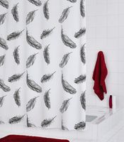 Товар: Штора для ванны Ridder Romantic 180х200 3102310 Белая Черная - фото 2 Штора для ванны Ridder Romantic 180х200 3102310 Белая Черная — фото 2, Аксессуары для туалета