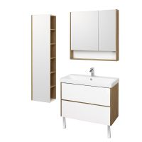 Тумба под раковину Aquaton Сканди 90 1A251901SDZ90 подвесная Белый Дуб рустикальный — фото 9, Мебель для ванной