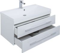 Тумба с раковиной Aquanet Нота 90 212856 подвесная Белая — фото 6, Тумбы с раковиной