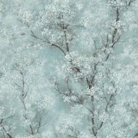 Обои AS Creation Sakura 37542-3 Винил на флизелине (1,06*10,05) Бирюзовый, Цветы/Деревья — фото 1, Обои для стен