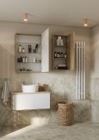 Подвесной шкаф Aquaton Либерти 40 1A280003LYC70 Дуб эльвезия — фото 7, Шкафы для ванной