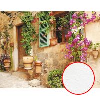 Товар: Фреска Ortograf Городской пейзаж 4124 Фактура бархат FX Флизелин (3,5*2,7) Бежевый/Зеленый/Розовый, Город/Цветы - фото 1 Фреска Ortograf Городской пейзаж 4124 Фактура бархат FX Флизелин (3,5*2,7) Бежевый/Зеленый/Розовый, Город/Цветы — фото 1, Фрески