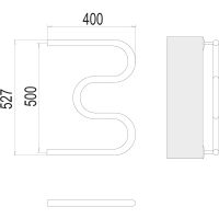Водяной полотенцесушитель Terminus М-образный (3/4) 500х400 4620768880483 Хром, боковое подключение, G 3/4" НР — фото 3, Водяные полотенцесушители