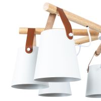 Люстра Artelamp Thomas A7032PL-8WH Белая Светлое дерево — фото 3, Люстры