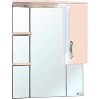 Зеркало со шкафом Bellezza Лагуна 85 R 4612114001079 с подсветкой R Бежевое Белое — фото 1, Мебель для ванной