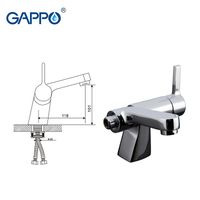 Смеситель на борт ванны Gappo Хром арт-G1204 — фото 15, Смесители на борт ванны