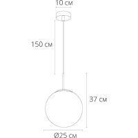 Подвесной светильник Artelamp Volare A1561SP-1CC Хром Белый — фото 3, Подвесные светильники