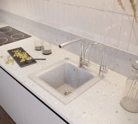 Кухонная мойка Domaci Бьелла DMC-42 GWS-42-310 Серая — фото 2, Кухонные мойки