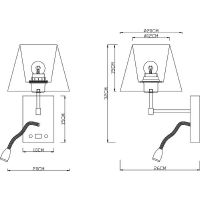 Настенный светильник Artelamp Elba A2581AP-2CC Хром Белый — фото 5, Светильники