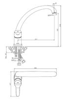 Смеситель для кухни Olive's Ibiza 19431IB Хром — фото 2, Смесители для кухни