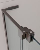 Душевой уголок Cezares Slider 100x100 SLIDER-A-2-90/100-C-GM профиль Оружейная сталь стекло прозрачное — фото 5, Душевые уголки