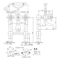 Смеситель для ванны Rav Slezak Morava retro MK150.5/2 Хром — фото 3, Смесители напольные