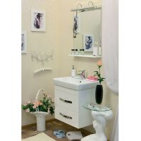 Тумба под раковину Sanflor Одри 70 Н0000000107 подвесная Белая — фото 1, Тумбы под раковину