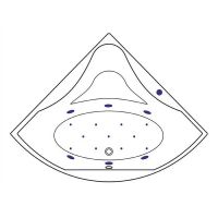 Товар: Акриловая ванна Excellent Glamour 150x150 WAEX.GLA15.RELAX.GL с гидромассажем - фото 7 Акриловая ванна Excellent Glamour 150x150 WAEX.GLA15.RELAX.GL с гидромассажем — фото 7, Ванны