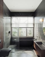 Душевая перегородка Maybah Glass MGD-690-5у 890x1950 в узком профиле Хром матовый стекло сатиновое — фото 3, Душевые перегородки