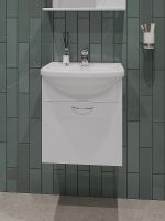 Товар: Тумба с раковиной Orange Лайт 45 LRA-45TUW+RA подвесная Белый глянец - фото 2 Тумба с раковиной Orange Лайт 45 LRA-45TUW+RA подвесная Белый глянец — фото 2, Тумбы с раковиной