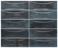 Керамическая плитка Equipe Hanoi Arco Blue Night 30041 настенная 6,5х20 см — фото 1, Керамическая плитка