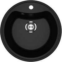 Кухонная мойка Ulgran Classic U-601-344 Ультра-черная — фото 1, Кухонные мойки