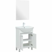 Тумба под раковину Aquanet Донна 60 294390 Белый глянец — фото 8, Тумбы под раковину