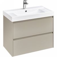 Тумба под раковину Roca Ona 80 A857630510 подвесная Бежево-серый матовый — фото 1, Мебель для ванной