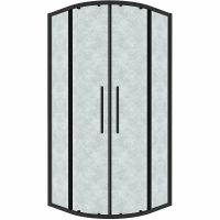 Душевой уголок Grossman Cosmo 100х100 301.K33.02.1010.21.02 профиль Черный матовый стекло шиншилла — фото 9, Душевые уголки четверть круга
