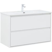 Товар: Тумба под раковину Aquanet Милан 100 336370 подвесная Белый глянец - фото 1 Тумба под раковину Aquanet Милан 100 336370 подвесная Белый глянец — фото 1, Мебель для ванной