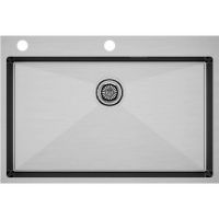 Кухонная мойка Paulmark Kroner-Edge 75 PM777551-BS Брашированная сталь — фото 1, Кухонные мойки