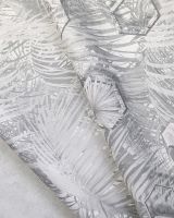 Обои Solo Liberty E202500 Винил на флизелине (1,06*10) Серый/Серебряный, Листья/Геометрия — фото 3, Обои для стен