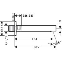 Излив для смесителя Hansgrohe Finoris 76410000 Хром — фото 2, Комплектующие для душевого оборудования