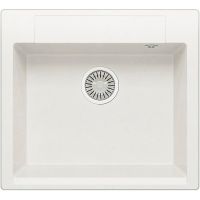 Кухонная мойка Polygran Argo-560 №36 473370 Белый хлопок — фото 1, Кухонные мойки