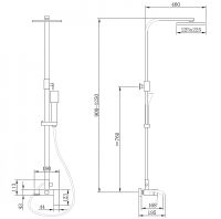 Товар: Душевая система Abber Wasserfall AF8616 Хром - фото 3 Душевая система Abber Wasserfall AF8616 Хром — фото 3, Душевые стойки