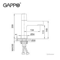 Смеситель для раковины Gappo G1052-80 Хром — фото 15, Смесители для раковины