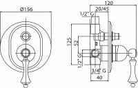 Смеситель для душа Cezares Margot MARGOT-VDIM-01-Bi Хром — фото 3, Смеситель для душа