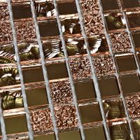 Товар: Мозаика Bonaparte Стеклянная Mirror Bronze 30х30 см - фото 2 Мозаика Bonaparte Стеклянная Mirror Bronze 30х30 см — фото 2, Мозаика