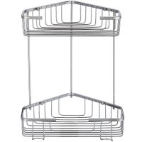 Полка корзина Viko V-752 угловая Хром — фото 1, Полки для ванной и душа