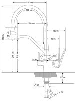 Товар: Смеситель для кухни Viko V-5532 Бронза Черный - фото 2 Смеситель для кухни Viko V-5532 Бронза Черный — фото 2, Смесители для кухни