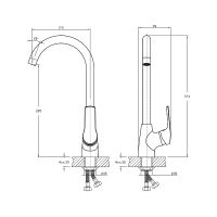 Смеситель для кухни Koller Pool Twist TW0500 Хром — фото 2, Смесители