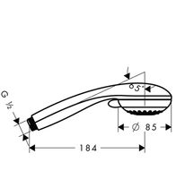 Ручной душ Hansgrohe Crometta 28563000 Хром — фото 7, Лейки для душа