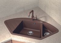 Кухонная мойка Florentina Веста-1005 20.285.E1005.105 Коричневая — фото 2, Кухонные мойки
