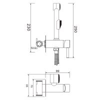 Товар: Гигиенический душ со смесителем WesnaArt Eko EKO05-410Black Черный матовый - фото 3 Гигиенический душ со смесителем WesnaArt Eko EKO05-410Black Черный матовый — фото 3, Гигиенические души