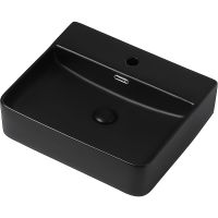 Раковина Abber Rechteck 50 AC2203MB Черная матовая — фото 2, Раковины накладные