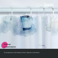 Штора для ванны Iddis Base 180х200 BO02P18i11 Белая — фото 7, Аксессуары для туалета