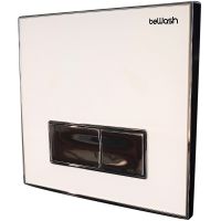 Клавиша смыва beWash Vago P05WC 500RZVP0500BYC000001 Белое стекло Хром — фото 1, Комплектующие для душевого оборудования