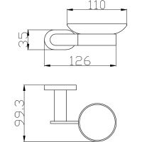 Мыльница Rav Slezak Yukon YUA0300CB Хром Белый — фото 2, Мыльницы