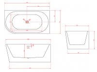 Акриловая ванна Abber 150х78 AB9257-1.5R без гидромассажа — фото 4, Акриловые ванны
