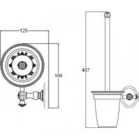 Ершик для унитаза Bronze de Luxe Royal R25010 Бронза — фото 3, Ершики для унитаза