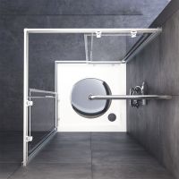 Душевой уголок AM.PM Gem 90х90 W90G-403-090MT профиль Серый стекло прозрачное — фото 4, Душевые уголки