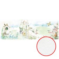 Фреска детская Ortograf Для малышей 30521 Фактура бархат FX Флизелин (5,7*2) Зеленый/Разноцветный, Замки/Принцессы — фото 1, Фрески