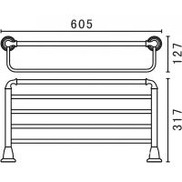 Товар: Полка для полотенец Art&Max Bianchi AM-E-2610-Cr Хром - фото 5 Полка для полотенец Art&Max Bianchi AM-E-2610-Cr Хром — фото 5, Полки для полотенец