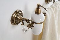 Полотенцедержатель c дозатором для жидкого мыла Art&Max Barocco Crystal AM-2057D-Br-C Бронза — фото 2, Дозаторы